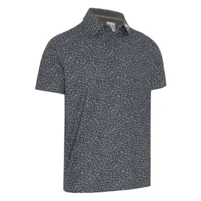 Callaway All-Over Mens Chev Confetti Print Asphalt Polo košile