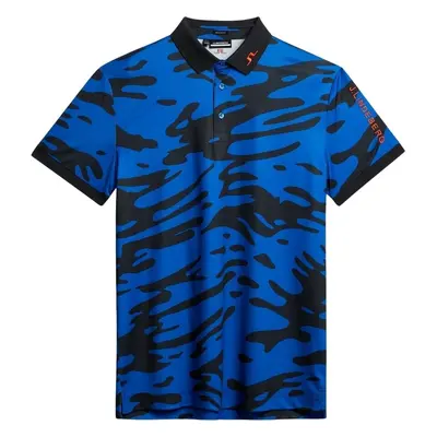 J.Lindeberg Tour Tech Reg Fit Print Mens Neptune Nautical Blue Polo košile