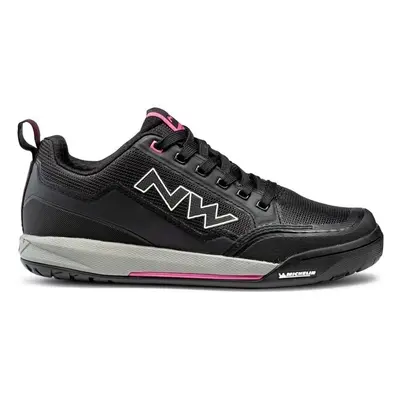 Northwave Womens Clan Shoes Black/Fuchsia Dámská cyklistická obuv