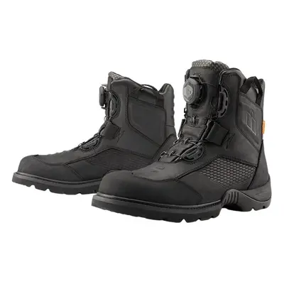 ICON - Motorcycle Gear Stormhawk WP Boots Black Boty