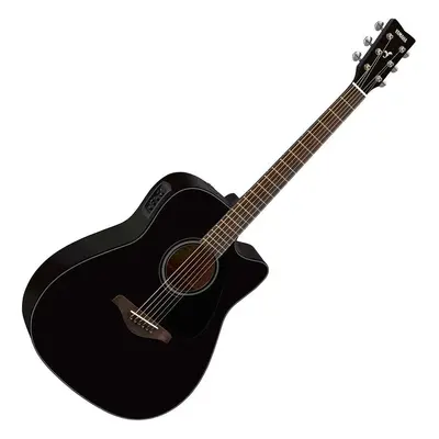 Yamaha FGX800C Black Elektroakustická kytara Dreadnought