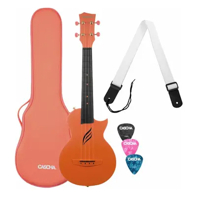 Cascha Carbon Fibre Set Orange Koncertní ukulele