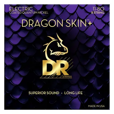 DR Strings Dragon Skin+ Coated string Heavy Struny pro elektrickou kytaru