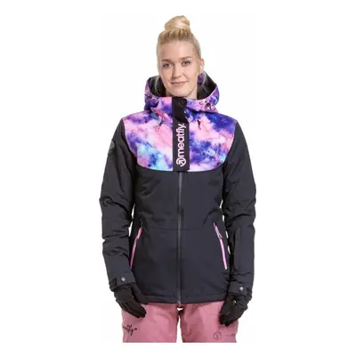 Meatfly Kirsten Womens SNB and Ski Jacket Peach Aquarel/Black Lyžařská bunda