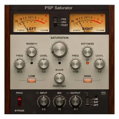 PSP AUDIOWARE Saturator (Digitální produkt)