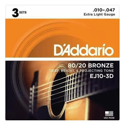 D'Addario EJ10-3D Struny pro akustickou kytaru