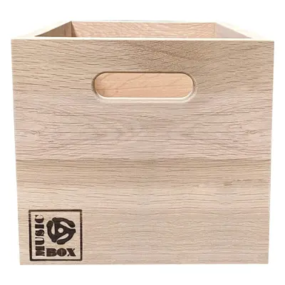 Music Box Designs 7" Vinyl Storage Box Singles Going Steady Box na LP desky Natural Oak