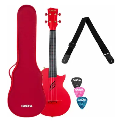 Cascha Carbon Fibre Set Red Koncertní ukulele