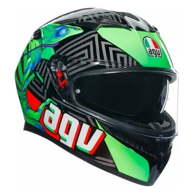 AGV K3 Kamaleon Black/Red/Green Přilba