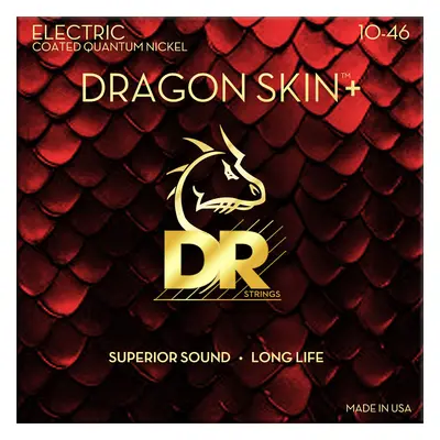 DR Strings Dragon Skin+ Coated Medium Struny pro elektrickou kytaru