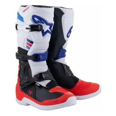 Alpinestars Tech Boots White/Bright Red/Dark Blue Boty