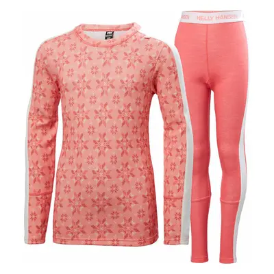 Helly Hansen Juniors Graphic Lifa Merino Set Sunset Pink Termoprádlo