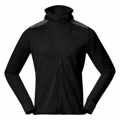 Bergans Rabot Active Mid Hood Jacket Men Black Outdoorová mikina