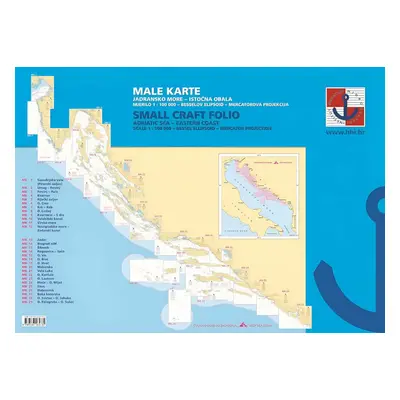 HHI Male Karte Jadransko More/Small Craft Folio Adriatic Sea Eastern Coast Námořní mapa