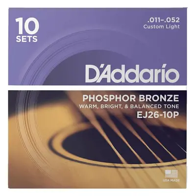 D'Addario EJ26-10P Struny pro akustickou kytaru