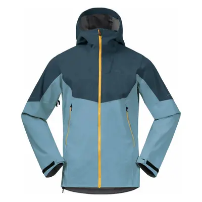 Bergans Senja Hybrid Softshell Jacket Smoke Blue/Orion Blue/Light Golden Yellow Lyžařská bunda