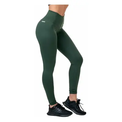 Nebbia Classic Hero High-Waist Leggings Dark Green Fitness kalhoty