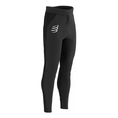 Compressport Hurricane Windproof Seamless Pants Black Běžecké kalhoty / legíny