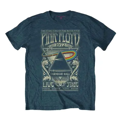 Pink Floyd Tričko Carnegie Hall Poster Unisex Denim Blue