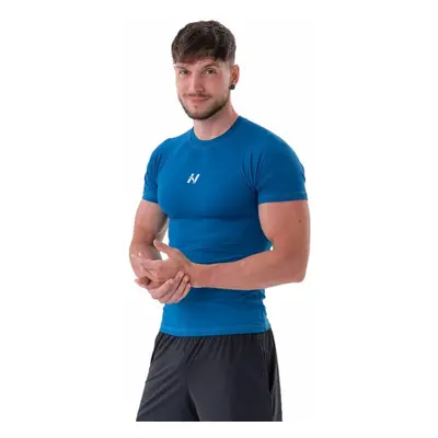 Nebbia Functional Slim-fit Blue Fitness tričko