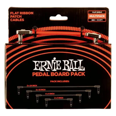 Ernie Ball Flat Ribbon Patch Cables Pedalboard cm-30 cm-60 cm-7,5 cm Lomený - Lomený Patch kabel