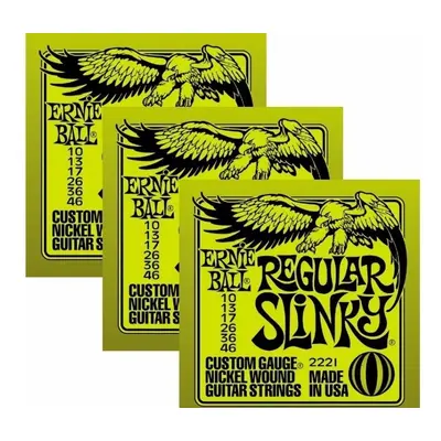 Ernie Ball Regular Slinky 3-Pack Struny pro elektrickou kytaru