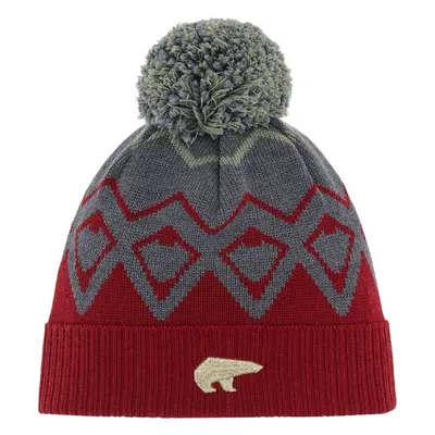 Eisbär Ziggy OS Pompon Beanie Burgundy/Anthracite/Misty Forest Čepice