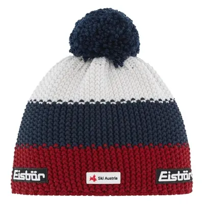 Eisbär Star Pompon SKA Beanie Burgundy/Dark Cobalt/White Čepice