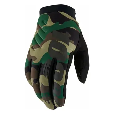 100% Brisker Gloves Camo/Black Cyklistické rukavice