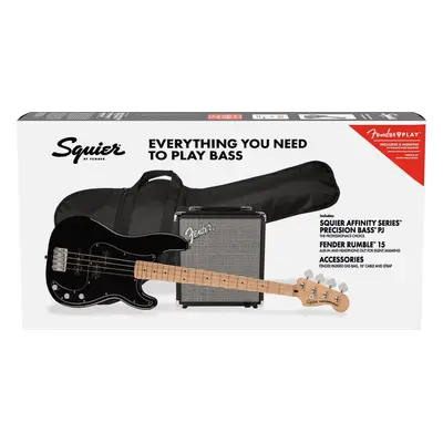 Fender Squier Affinity Series Precision Bass PJ Pack MN Black Elektrická baskytara