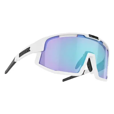 Bliz Vision Matt White/Smoke w Blue Multi plus Spare Jawbone Black Cyklistické brýle