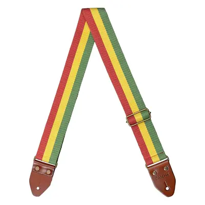 Cascha CGS-CD3 Cotton Kytarový pás Rasta