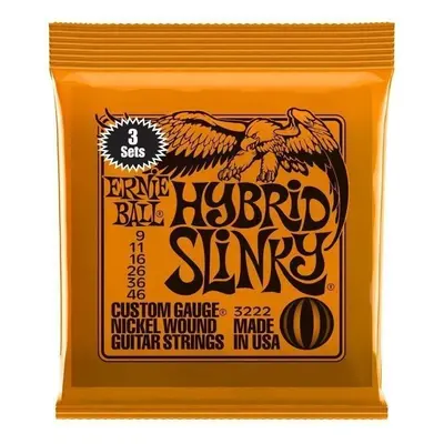 Ernie Ball Hybrid Slinky 3-Pack Struny pro elektrickou kytaru