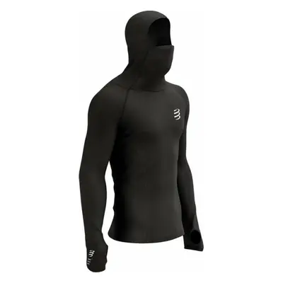 Compressport 3D Thermo UltraLight Racing Hoodie Black Běžecké tričko dlouhým rukávem