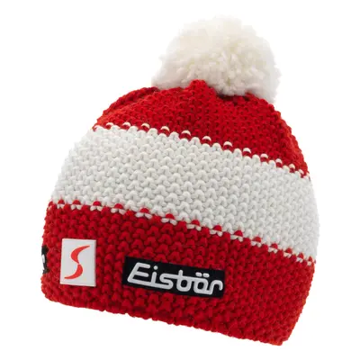 Eisbär Star Pompon SP Beanie Red/White/Red Lyžařská čepice