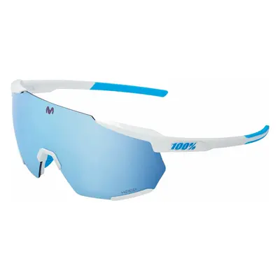 100% Racetrap 3.0 Movistar Team White/HiPER Blue Multilayer Mirror Lens Cyklistické brýle