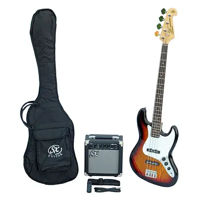 SX SB1 Bass Guitar Kit Sunburst Elektrická baskytara