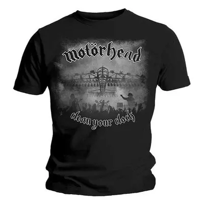 Motörhead Tričko Clean Your Clock B&W Unisex Black