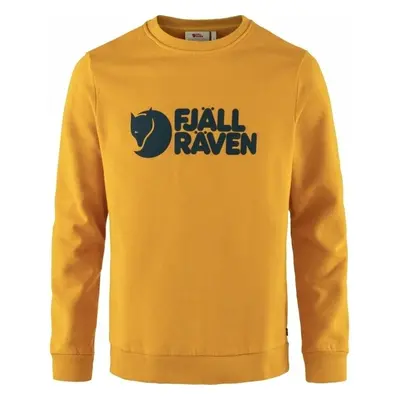 Fjällräven Logo Sweater Mustard Yellow Outdoorová mikina