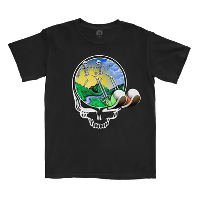 Grateful Dead Tričko Skeles Stepping Unisex Black