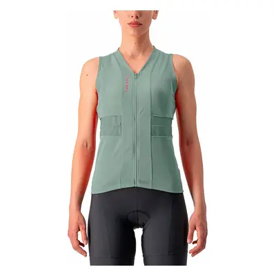 Castelli Anima Sleeveless Tílko Defender Green/Persian Red