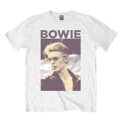 David Bowie Tričko Smoking Unisex White