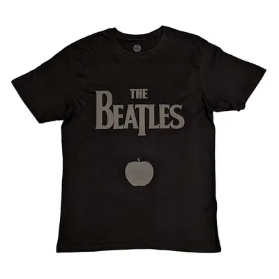 The Beatles Tričko Drop T Logo & Apple Unisex Black