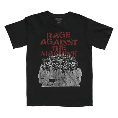 Rage Against The Machine Tričko Crowd Masks Unisex Black