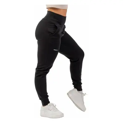 Nebbia High-Waist Loose Fit Sweatpants "Feeling Good" Black Fitness kalhoty