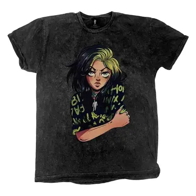 Billie Eilish Tričko Anime Billie Unisex Black