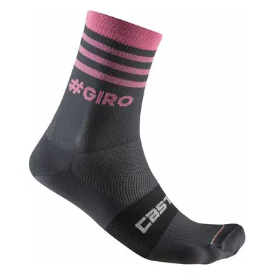 Castelli Giro Stripe Sock Gray/Rosa S/M Cyklo ponožky