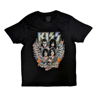 Kiss Tričko End Of The Road Wings Unisex Black