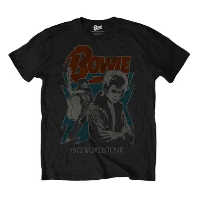 David Bowie Tričko World Tour Unisex Black