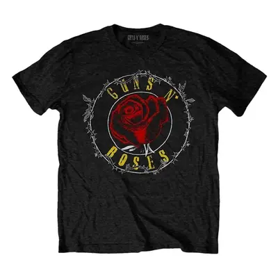 Guns N' Roses Tričko Rose Circle Paradise City Unisex Black